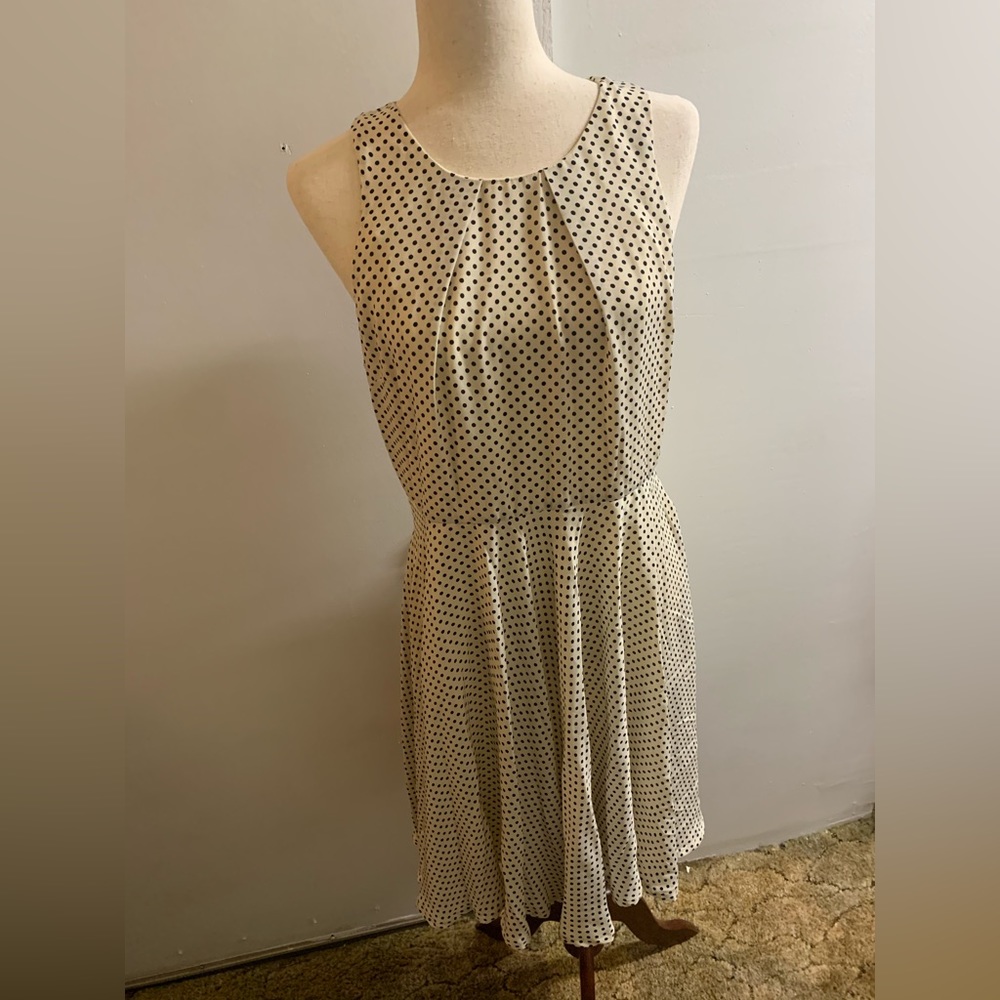 41 Hawthorn Dress! NWT! XL! Cream/Black Polka Dots! Style#SF7123! BEAUTIFUL!